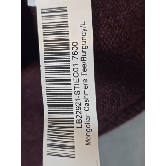 Quince Mongolian Cashmere Tee Womens Size Large Burgundy Sweater Quiet Luxury - Picture 6 of 8